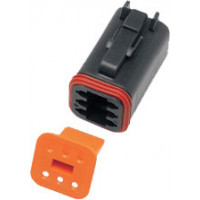 6-WIRE BLACK DEUTSCH PLUG & WDGLCK HD# 72116-94BK 6-WIRE BLACK DEUTSCH PLUG & WDGLCK HD# 72116-94BK