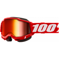 ACCURI 2 SNOWMOBILE GOGGLE RED W/ RED MIRROR LENS
