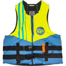 NEOPRENE FLOTATION VEST BLUE/HI-VIS/TEAL 3X