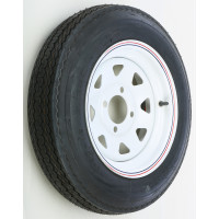 TRAILER TIRE AND WHEEL ASSEMBLY WHITE