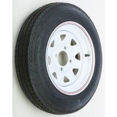 TRAILER TIRE AND WHEEL ASSEMBLY WHITE