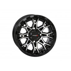 ST6 WHEEL 12X7 2+5 (-47MM) 4/110 GLOSS BLACK/MACHINED