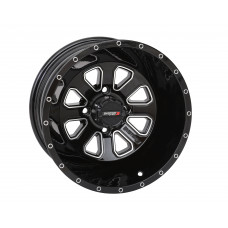 ST4 WHEEL 14X7 2+5 (-47MM) 4/110 GLOSS BLACK/MACHINED