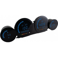 4 PIECE BLUE LED GAUGES `14-22 FLHT FLHX FLTR