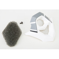 MOUTH VENT STEP MATTE SILVER/WHITE MX-86
