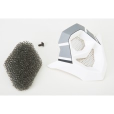 MOUTH VENT STEP MATTE SILVER/WHITE MX-86