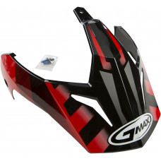VISOR W/SCREWS TREKKA GM-11 BLACK/RED
