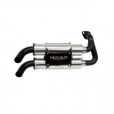 DUAL STACKED SLIP-ON SYSTEM W/ PERFORMANCE MUFFLER BLK TIP