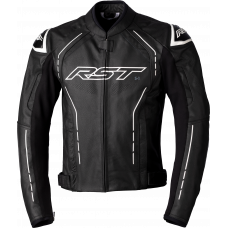 S1 CE JACKET BLACK/BLACK/WHITE LEATHER SM