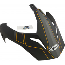 VISOR W/SCREWS EXPEDITION MATTE BLACK/HI-VIS ORANG GM-11