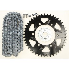 SPROCKET/CHAIN KIT STL/ALU 15/45T BLK RX3 520-114L BLK