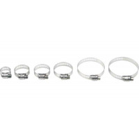 STAINLESS STEEL HOSE CLAMPS 6-16MM 10/PK