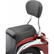 SHORT ROUND SISSY BAR W/PAD CHROME HON 750 C2/PHANTOM