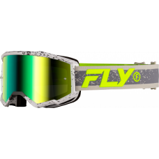 YTH ZONE GOGGLE DRK GRY/HI-VIS W/ IRIDESCENT GRN MIRROR LENS