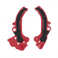 FRAME GUARDS- X-GRIP RED/BLACK