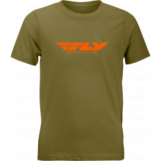 YOUTH FLY CORPORATE TEE OLIVE/ORANGE YL