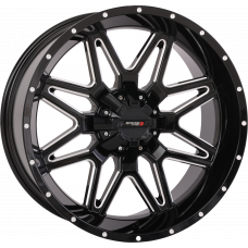 ST7 WHEEL 20X9 5+4 (0MM) 4/137 & 4/156 GLOSS BLK MILLED