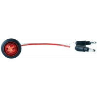 MICRONOVA ROUND LED RED W/GROMMET