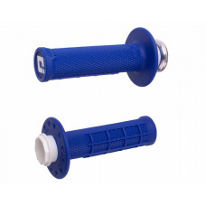 MICRO-X LOCK-ON GRIPS HALF-WAFFLE BLUE/SILVER