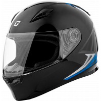 FF-49 SYTH HELMET BLACK/BLUE 2X