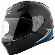 FF-49 SYTH HELMET BLACK/BLUE 2X