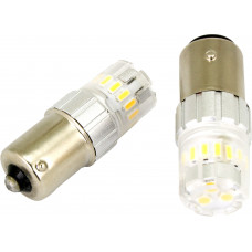 LED BULB 1156 AMBER PAIR 6W/BULB SMD OMNI DIRECTIONAL