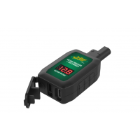 LCD VOLTAGE INDICATOR W/ USB & USB TYPE-C CHARGING ADAPTERS