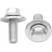 8MM HEX HEAD FLANGE BOLT 6X1.0X16MM W/16MM WASHER 10/PK