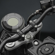 HANDLEBAR TAPERED BLACK DIA 22-29MM/H 55MM/W 740MM