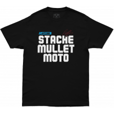 STACHE MULLET MOTO TEE BLACK 2X