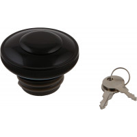 GAS CAP SCREW-IN W/LOCK&COVER VENTED BLACK