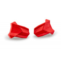 RUBBER END REPLACEMENT FRAME SLIDER R19 PAIR RED