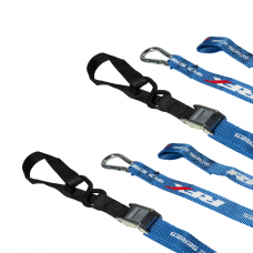 1.0 TIE DOWNS SOFT LOOP & CARABINER LIGHT BLUE/BLACK