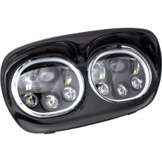 LED HEADLIGHT BLK/BLK HALO FLTR `98-13