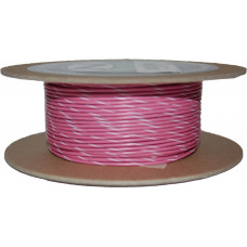100' SPOOL 20-GAUGE WIRE (PINK/WHITE STRIPE)