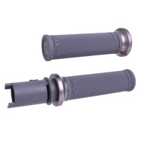 LOCK-ON RUFFIAN GRIPS GRAPHITE/GUN METAL CVO `23-24
