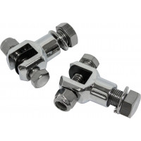 FOOTPEG CLEVIS MOUNTS CHROME 3/8