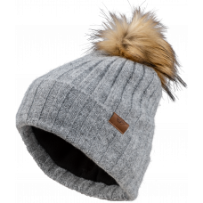 FLY WOMEN'S SNOW POM BEANIE HEATHER GREY