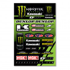 MONSTER KAW DECAL SHT12MIL MONSTER KAW RACING DECAL SHEET