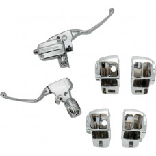 HANDLEBAR CONTROL KIT CHR CABLE CLUTCH `08-16 FLH