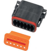 12-WIRE BLACK DEUTSCH PLUG & WDGLCK HD# 72119-94BK 12-WIRE BLACK DEUTSCH PLUG & WDGLCK HD# 72119-94BK
