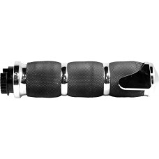 AIR CUSHIONED GRIPS W/THROTTLE BOSS CHROME