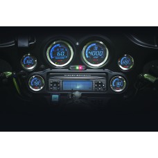 DIGITAL GAUGE CLUSTER SILVER BEZEL 04-13 FLHT AND FLTR