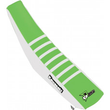 SEAT COVER GREEN/WHITE GREEN RIBS KX450