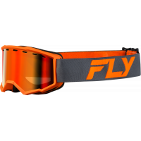 YTH FOCUS SNOW GOGGLE CHAR/ORG W/ RED MIRROR/AMBER LENS