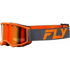 YTH FOCUS SNOW GOGGLE CHAR/ORG W/ RED MIRROR/AMBER LENS