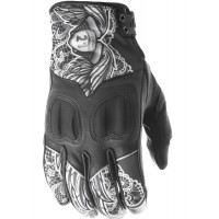 WOMEN'S VIXEN GLOVES BLACK/WHITE LACE 2X