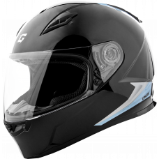 FF-49 SYTH HELMET BLACK/SILVER BLUE 2X