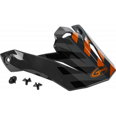 VISOR W/SCREWS FAME MX-86 DARK GREY/ORANGE