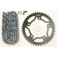 SPROCKET/CHAIN KIT STL/STL 15/45T SIL SX3 520-114L BLK